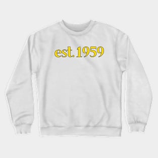 Est. 1959 Cartoonish Retro Birthday Crewneck Sweatshirt